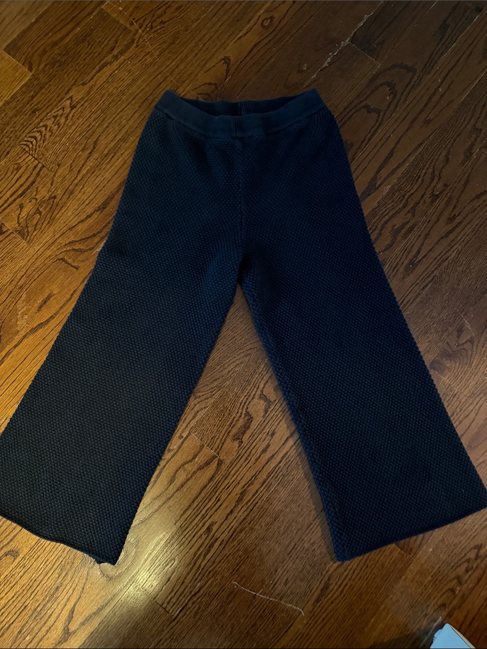 Free People Kids Black Knit Wide-Leg Bottoms